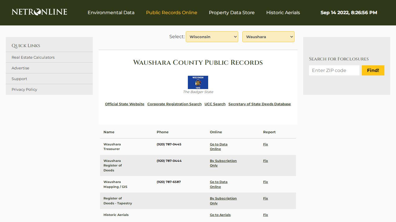 Waushara County Public Records - NETROnline.com