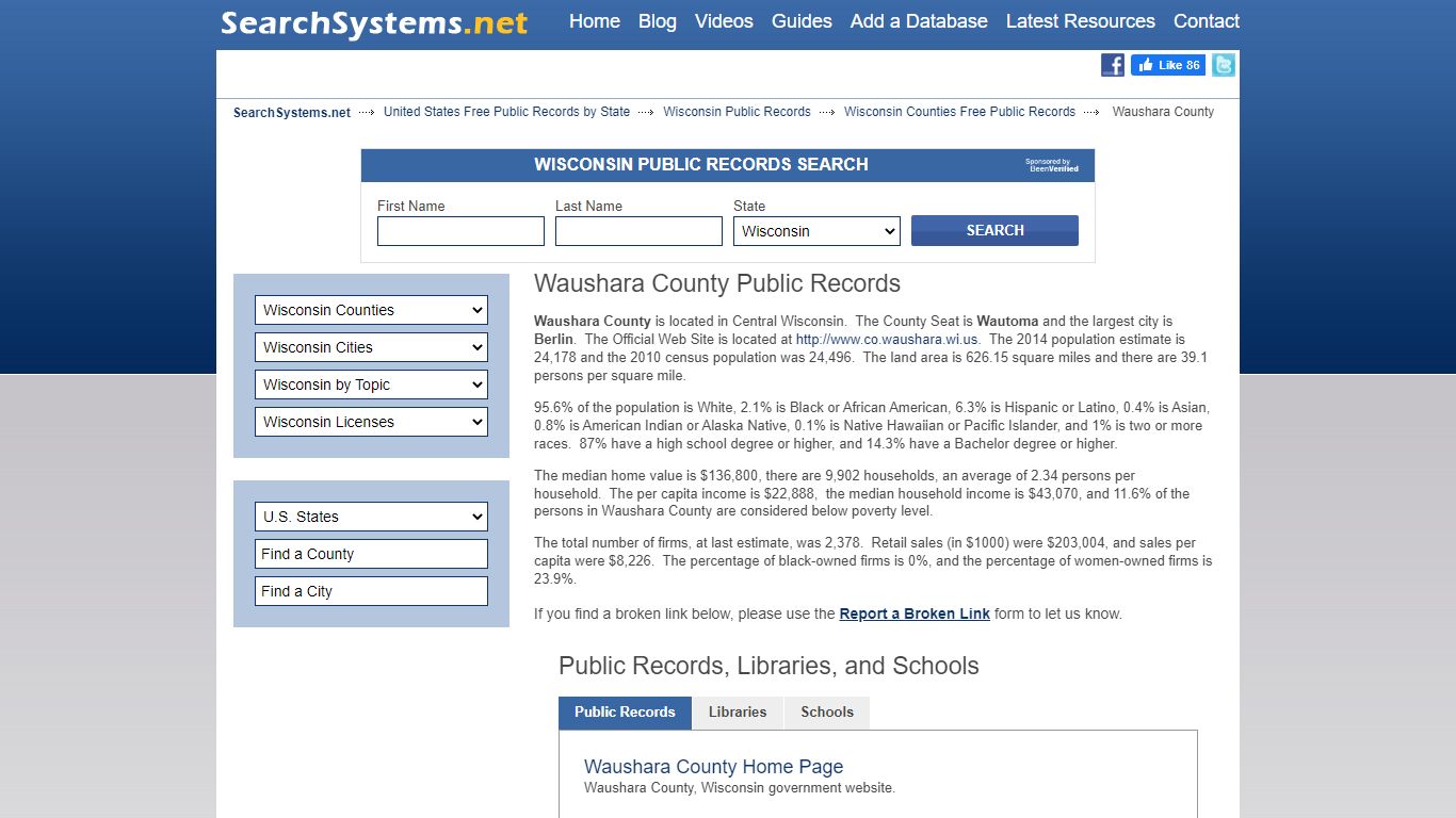 Waushara County Criminal and Public Records